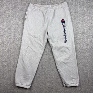 Champion & Supreme Logo Sweatpants SS2014 Heather Gray Size Small